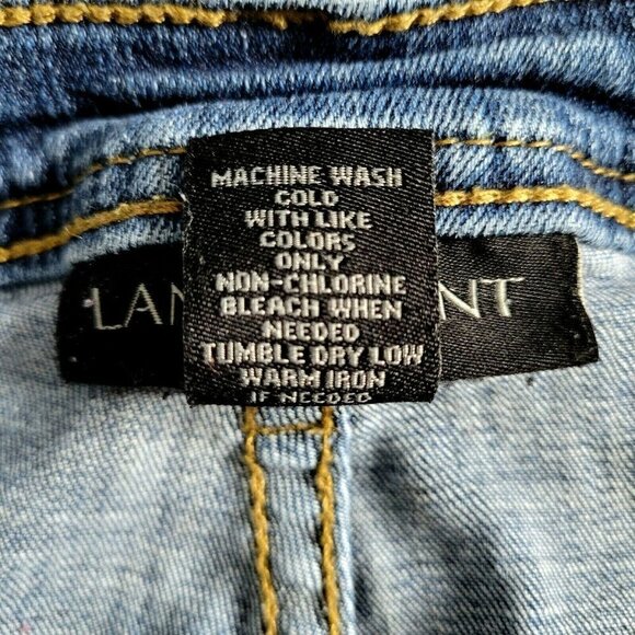 Lane Bryant Ankle Jeans Size 28 44X29 High Rise Distressed Ripped Medium Wash - Picture 9 of 9